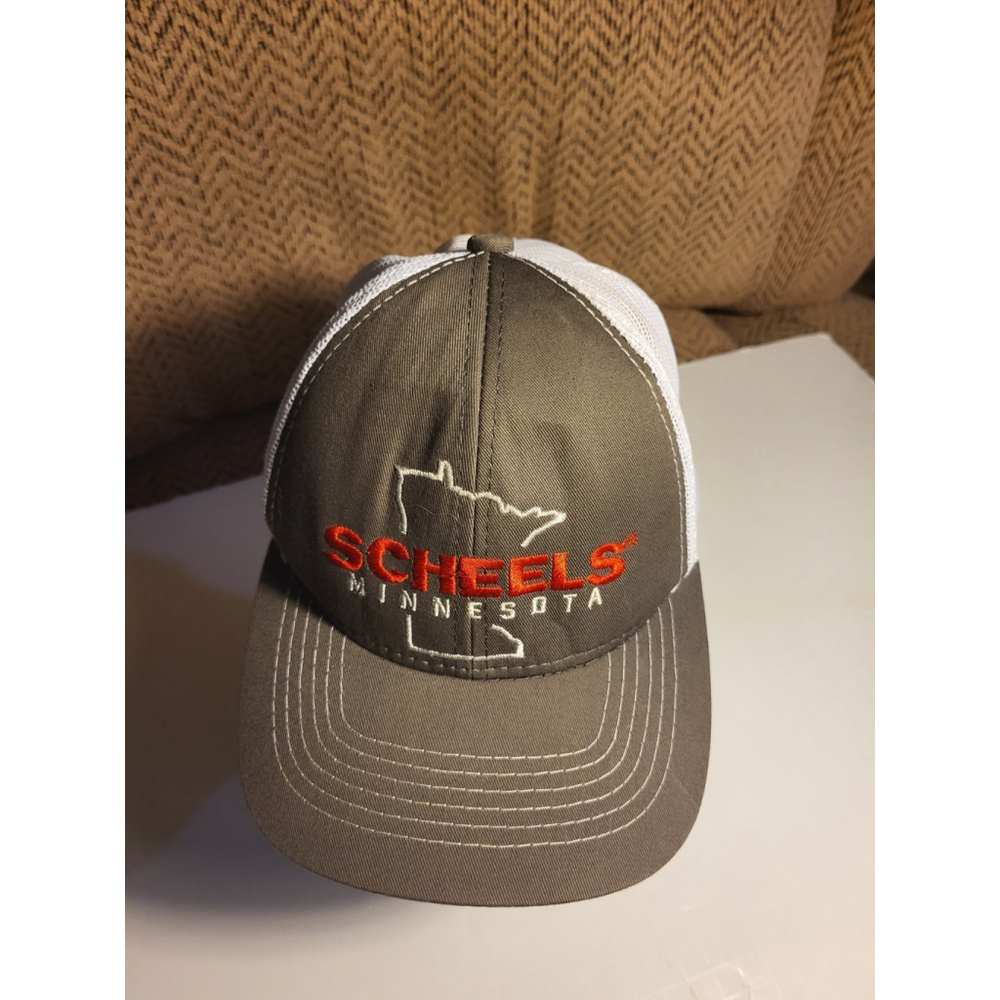 MN Scheels Hat Snapback Trucker Hat Baseball Cap Scheels Minnesota Gray White